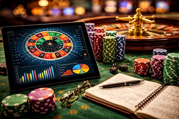 Koło ruletki w kasynie